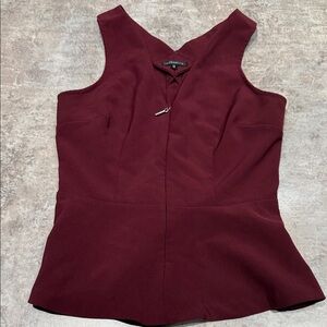 Dynamite Rich Burgundy V-Neck Top